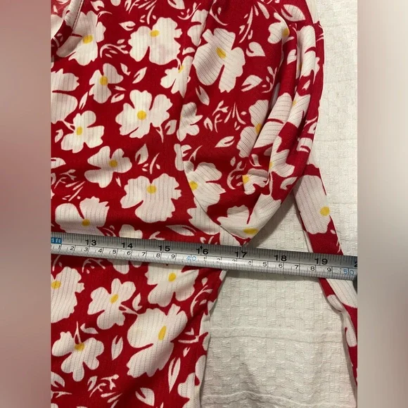 New Red flower pattern modest maxi dress - Picture 6 of 11